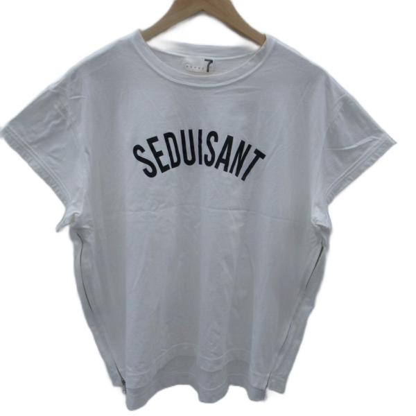 スール soeur7 Tシャツ カットソー 半袖 プリント 9号 白 ホワイト /SM29 ■GY5...