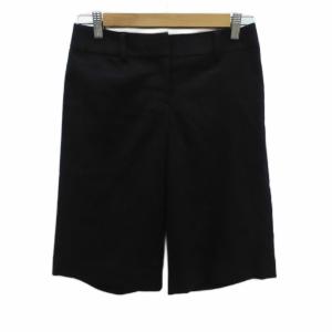 エムプルミエ M-Premier ショートパンツ ハーフパンツ 短パン ストライプ柄 36 S 黒 /HO10 ■GY58 レディース