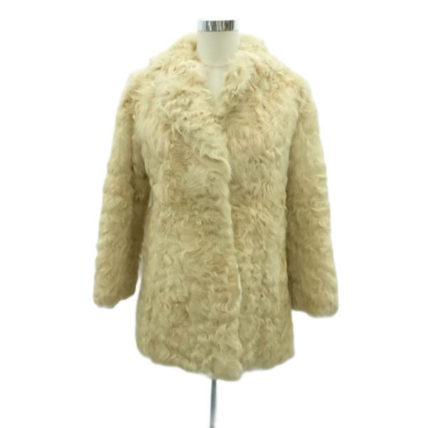 ムーンバッド Moon bat Fur ラムファー コート ミドル丈 11 L ベージュ /HO5 ...