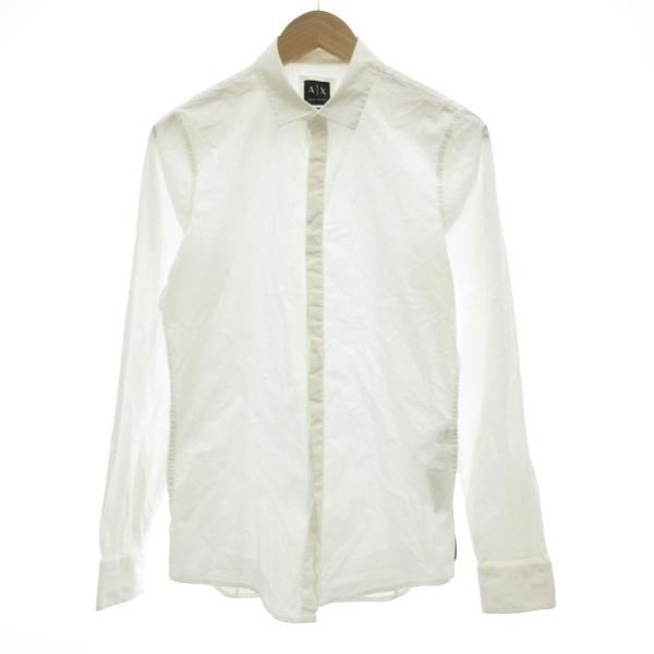 アルマーニエクスチェンジ A/X ARMANI EXCHANGE シャツ 長袖 ラウンドカット 比翼...