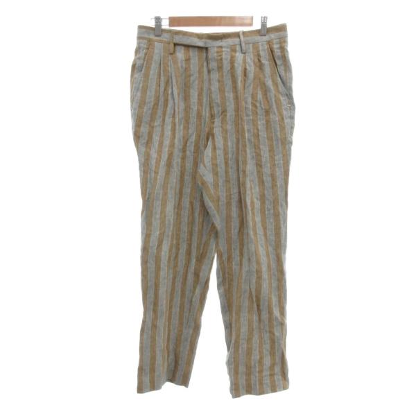 アントレアミ オマスト ENTRE AMIS O’MAST パンツ スラックス ストライプ 麻 リネ...