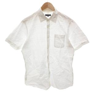 バーバリー ロンドン BURBERRY LONDON BDシャツ ボタンダウン 半袖 L 白 ホワイト /FF ■GY53 メンズ