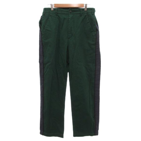 エーアイイー AIE ワークパンツ ストレートシルエット ライン M 緑 グリーン /JS ■GY5...