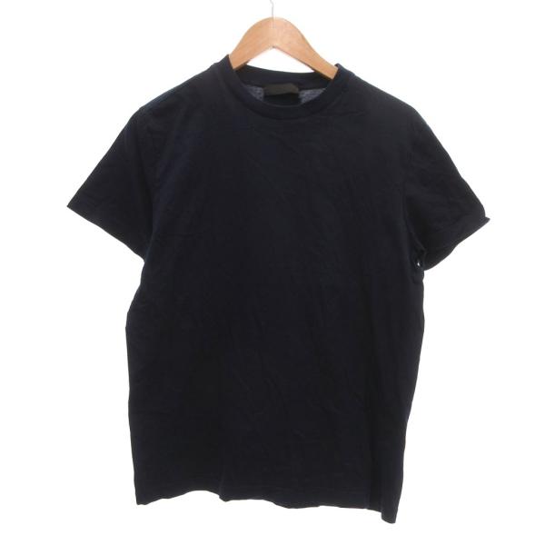 プラダ PRADA Tシャツ 半袖 トライアングル M 紺 ネイビー /JS ■GY53 メンズ