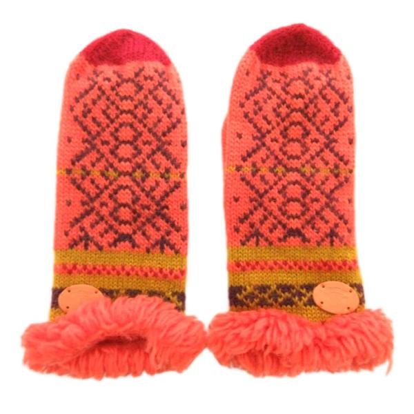 ヴィヴィアンウエストウッド Vivienne Westwood ミトン手袋 ニット グローブ 総柄 ...