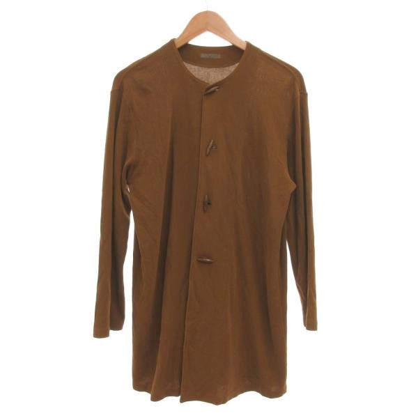 ヨーガンレール JURGEN LEHL カーディガン 薄手 バンドカラー トグル 茶 ブラウン /J...