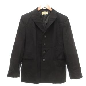 キース KEITH 美品 テーラードジャケット 黒 ブラック 無地 ノッチドラペル /YJ ■GY58 メンズ
