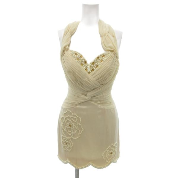 イサフェリス ISA FERRIS パーティーミニドレス S 橙色 ノースリーブ スイートハートネッ...