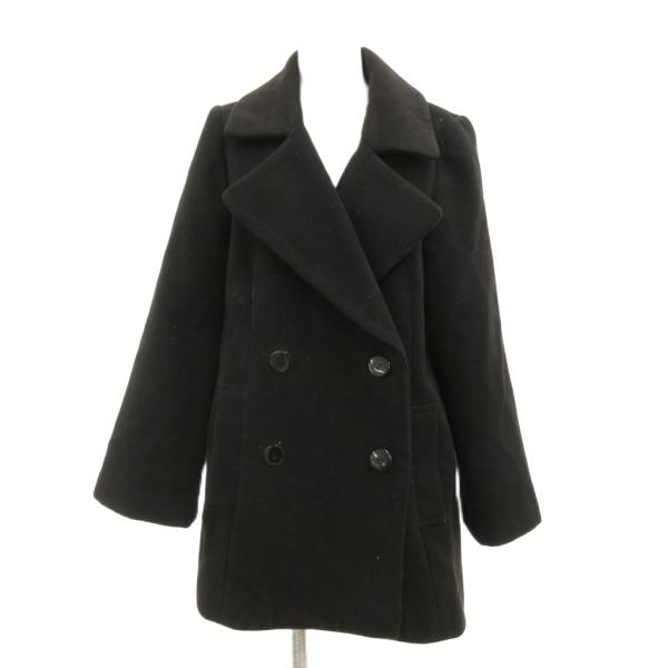 スナイデル SNIDEL コート ダブル ミドル丈 ハーフ メルトン F 黒 ブラック /JS ■G...