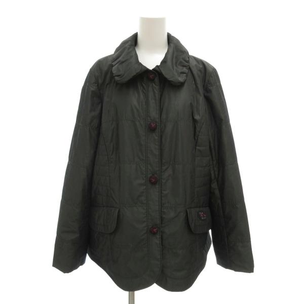 レリアン Leilian キルティングジャケット 中綿 13 グレー系 花柄 JS-0103366 ...