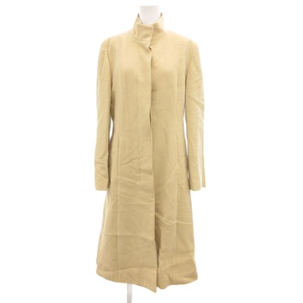 アンケート en quete スタンドカラーコート カシミヤ ロング メルトン 9 アイボリー /J...