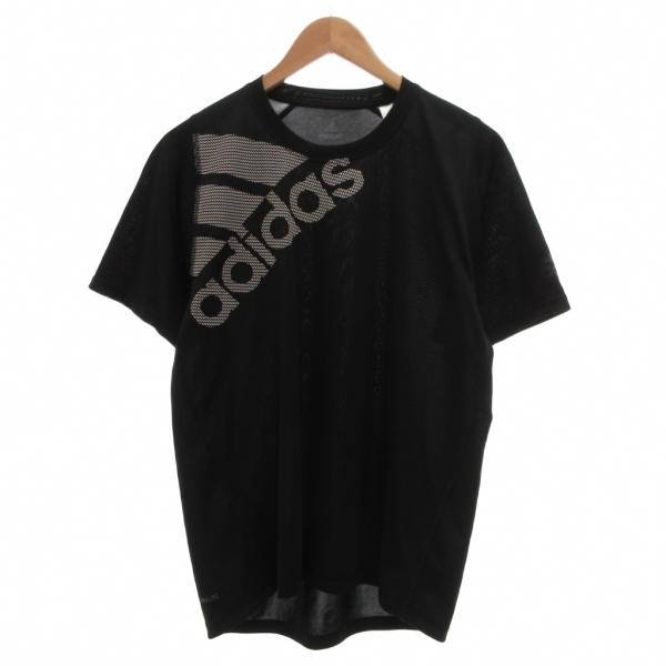 アディダス adidas Tシャツ 半袖 ロゴ プリント L 黒 ブラック /JS ■GY61 メン...