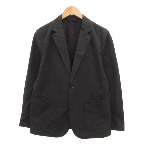 ラコステ LACOSTE テーラードジャケット カジュアル 2B コットン 48 黒 ブラック /J...