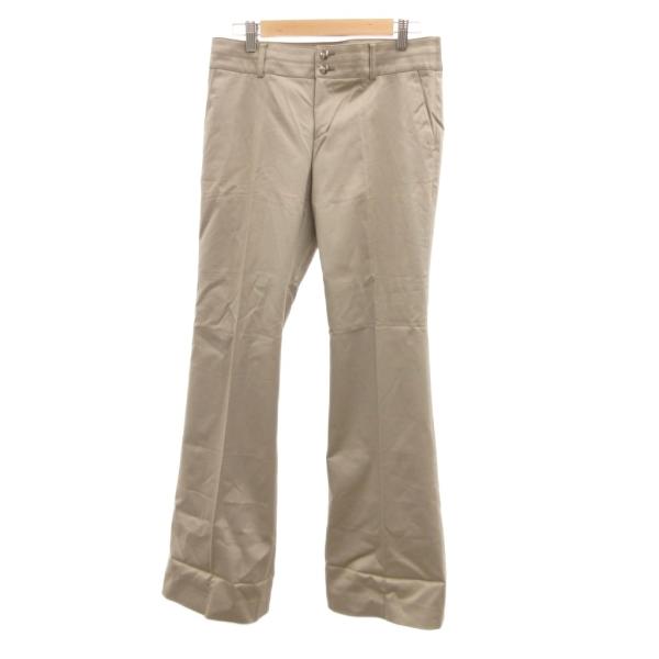 23区 オンワード樫山 フレアパンツ スラックス ジッパーフライ 42 ベージュ /JS ■GY61...