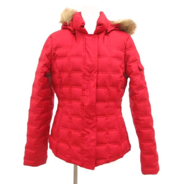 トミーヒルフィガー TOMMY HILFIGER ダウンジャケット ブルゾン エコファー S 赤 レ...