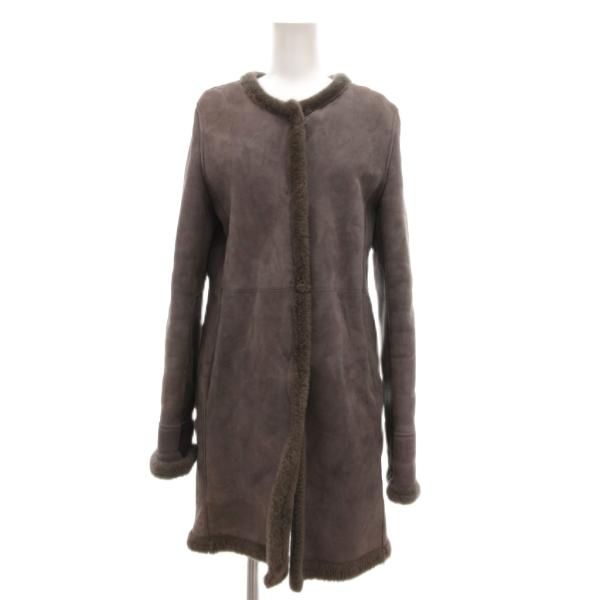 マーニ MANI ムートンコート ロング ラム ボア S グレー /JS ■GY61 レディース