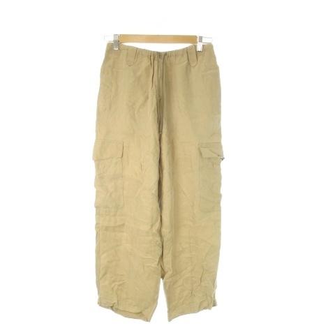 未使用品 シェアパーク SHARE PARK カーゴパンツ 1 ベージュ フルレングス サイドポケッ...