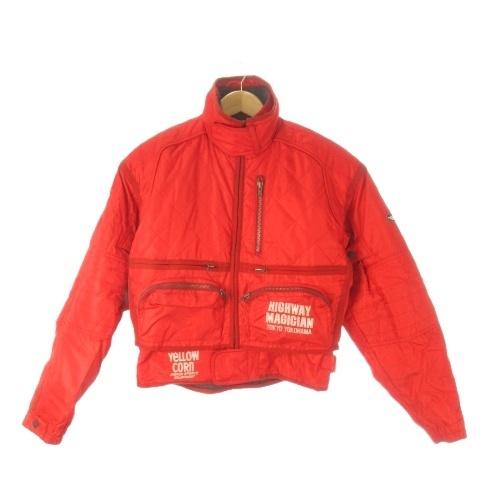 イエローコーン YeLLOW CORN ジャケット M 赤 レッド 長袖 キルティング スタンドカラ...