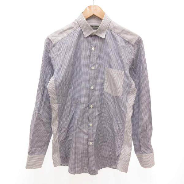 サルヴァトーレフェラガモ Salvatore Ferragamo シャツ 長袖 チェック柄 胸ポケッ...