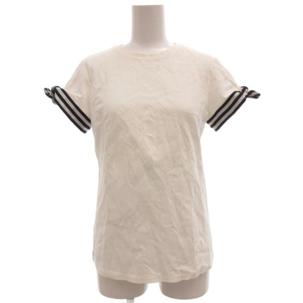 ボーダーズアットバルコニー BORDERS at BALCONY Tシャツ 36 白 ホワイト ラウ...