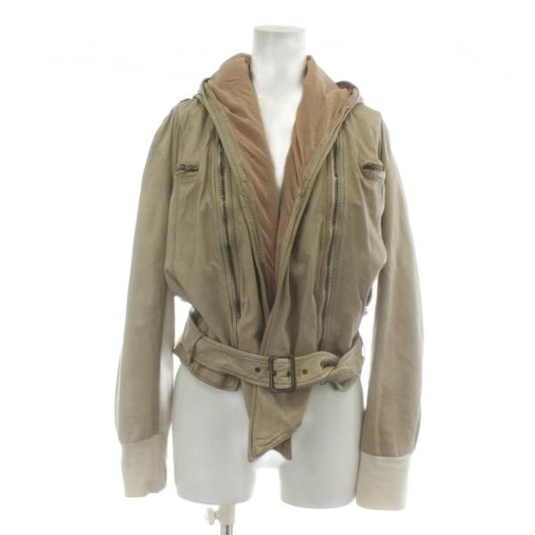 ジョルジオブラット GIORGIO BRATO ライダースジャケット レザージャケット アウター ベ...