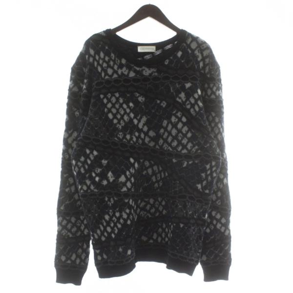 フェイスコネクション FAITH CONNEXION ニット セーター 長袖 クルーネック 総柄 M...