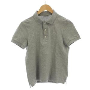 ラコステ LACOSTE ポロシャツ S グレー 半袖 ポロカラー ロゴ刺繍 /LP ■GY60 レディース