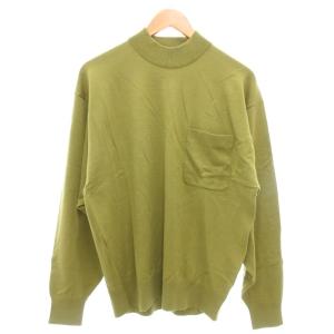 アラミス ARAMIS ヴィンテージ ニット セーター ウール L ライトグリーン 長袖 モックネック 胸ポケット /YJ ■GY59 メンズ
