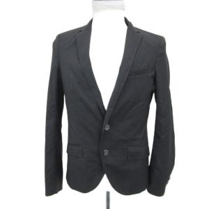 エムケーミッシェルクランオム MK MICHEL KLEIN HOMME テーラードジャケット シングルボタン 46 S グレー 無地 ミドル丈 ■GY58 メンズ