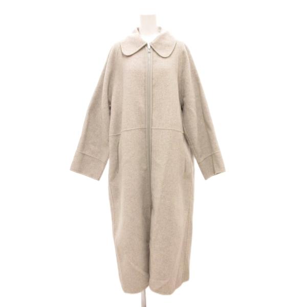 アンプレガント ANPLEGANT ステンカラーコート ジップアップ メルトン M グレー /JS ...