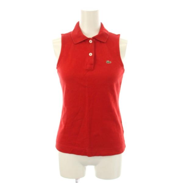 ラコステ LACOSTE ポロシャツ カットソー M ノースリーブ 赤 レッド /LP ■GY58 ...