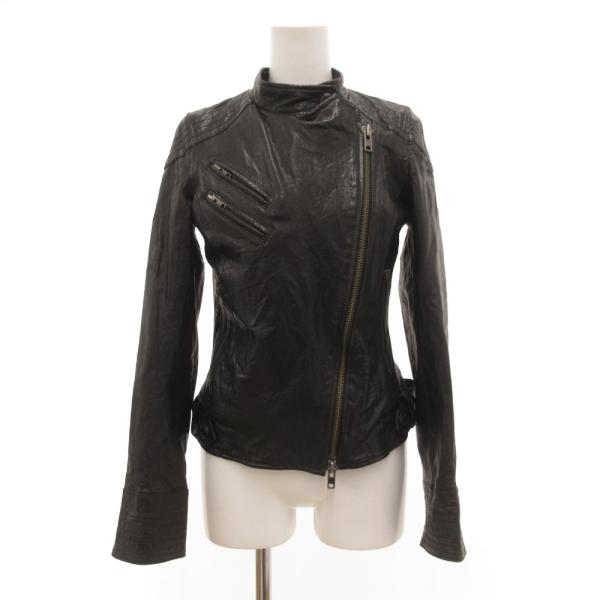 ヘヴンアンドアース HEAVEN AND EARTH ライダースジャケット 革ジャン ダブル M レ...