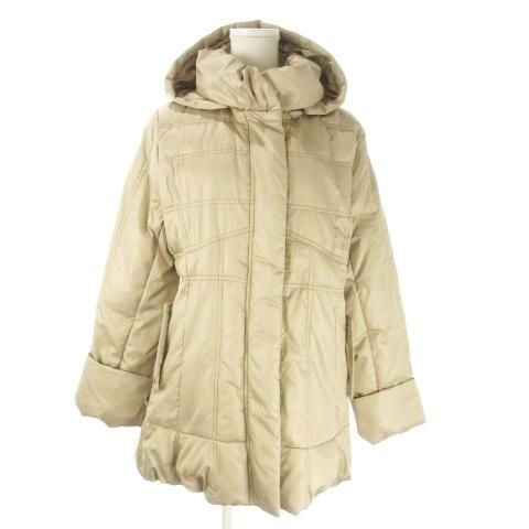 未使用品 レディースファッション Ladies Fashion ダウンコート M ベージュ フード付...