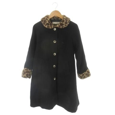 ハナエモリ HANAE MORI プチ コート 子ども服（女の子用） 130 黒 ブラック 長袖 レ...