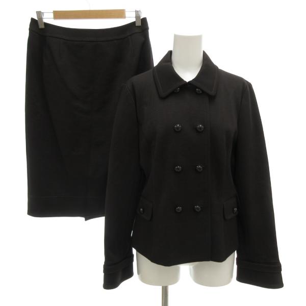 レリアン Leilian スーツ セットアップ ダブルブレストジャケット スカート 11 背抜き ひ...