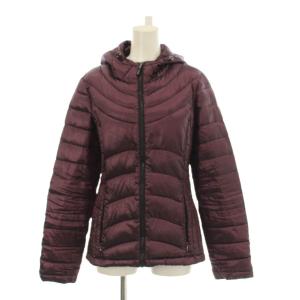 アンドリューマーク ANDREW MARC ダウンジャケット 上着 M 紫 パープル グレー 長袖 フード付き キルティング /LP ■GY58 レディース