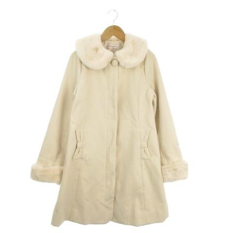 未使用品 メゾピアノ mezzo piano Junior ステンカラーコート ファー M(150)...