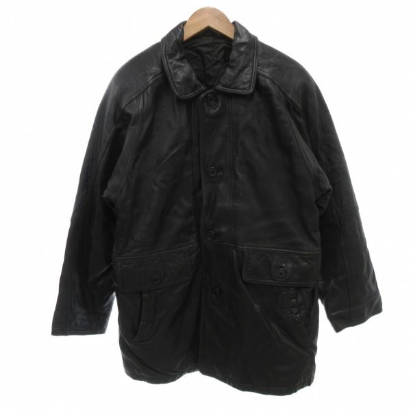 IMPORT レザージャケット 革ジャン M 本革 黒 ブラック /AE ■GY61 メンズ