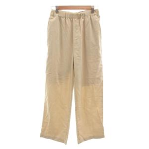 ロデオクラウンズ Rodeo Crowns ワイドイージーパンツ スラックス リネン混 ゴムウエスト F ベージュ /YJ ■GY61 レディース