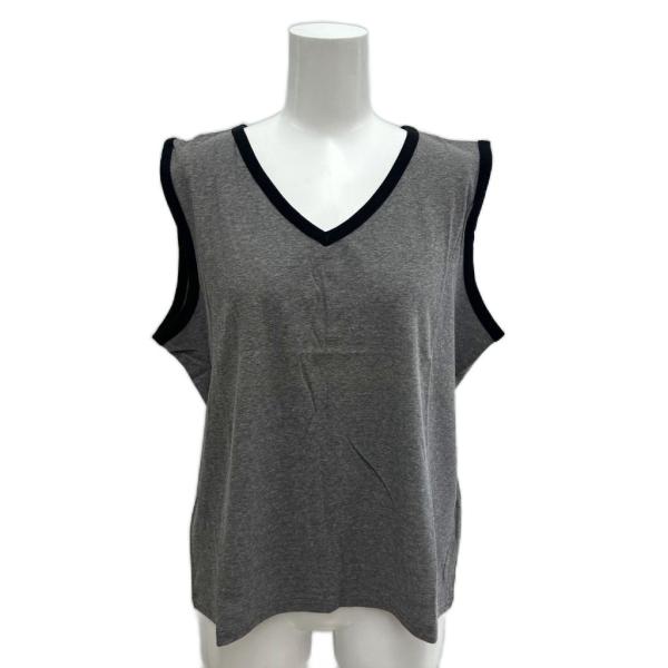 未使用品 23区 オンワード樫山 タグ付き Tシャツ カットソー 46 ノースリーブ グレー 大きい...