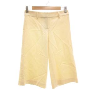 エムズセレクト m’s select パンツ スラックス 34 白 ホワイト ハーフ ワイド ひざ丈 /NU ■GY59 レディース