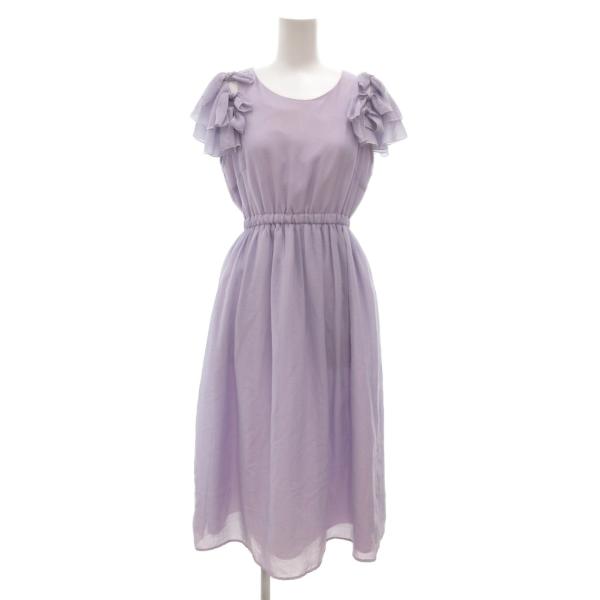 ロディスポット LODISPOTTO ワンピース ドレス M 紫 パープル フレア ショートスリーブ...