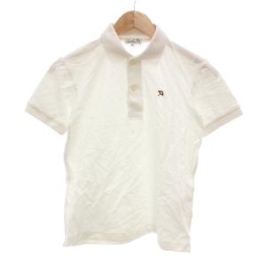 アーノルドパーマー Arnold Palmer ポロシャツ XS 白 ホワイト 鹿の子 半袖 ワンポイント /NU ■GY59 メンズ