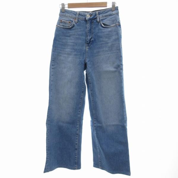 ザラ ZARA デニムパンツ ジーンズ 36 ワイド ライトインディゴブルー /AE ■GY58 レ...