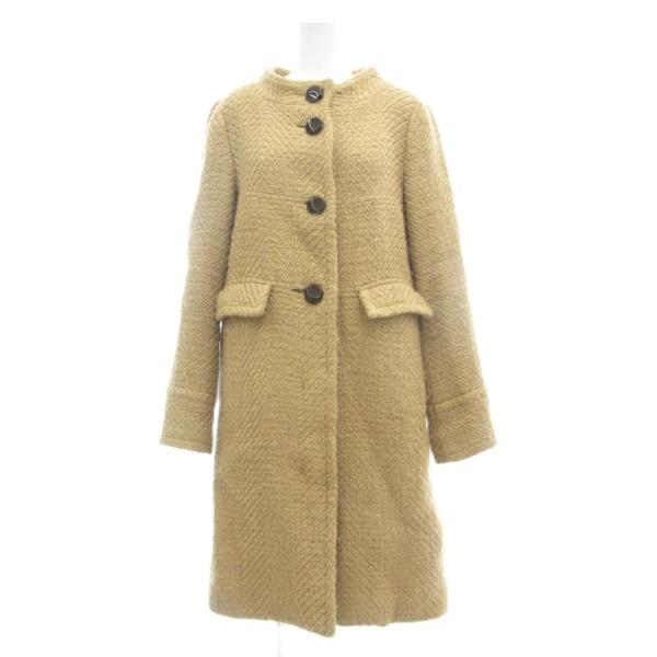 ラモワールドゥリュクス L'armoire de luxe コート ウール 40 ベージュ ヘリンボ...