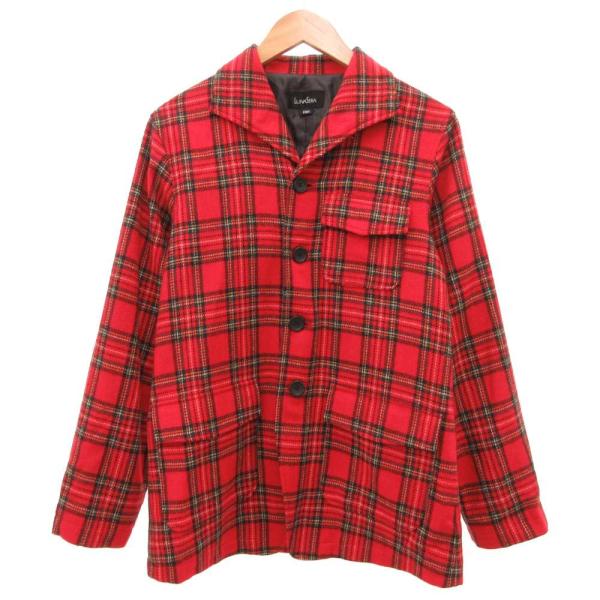 LUNASERA ジャケット タータンチェック メルトン F 赤 レッド /JS ■GY60 レディ...