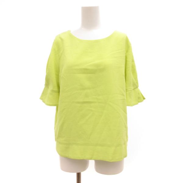 インデックス INDEX ブラウス カットソー 無地 半袖 M 黄緑 グリーン 蛍光 /JS ■GY...