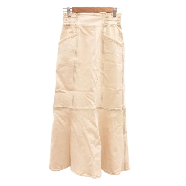 フリーズマート Free's Mart フレアスカート ロング ミモレ M ホワイトベージュ /JS...