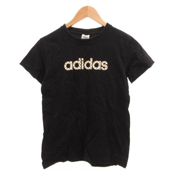 アディダス adidas Tシャツ 半袖 ロゴプリント M 黒 ブラック /JS ■GY60 メンズ