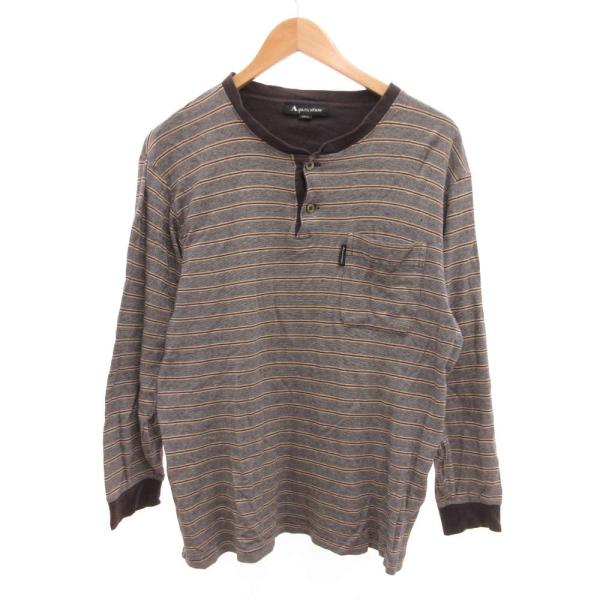 アクアスキュータム AQUASCUTUM Tシャツ ロンT 長袖 ボーダー S グレー /JS ■G...